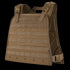 The Condor Compact Plate Carrier is a brown tactical vest with adjustable shoulder straps, MOLLE webbing, and side release buckles—ideal for military, law enforcement, or rugged EDC use by bushcraft enthusiasts.